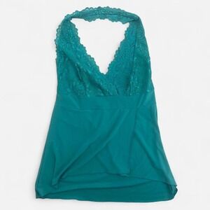 Y2K Charlotte Russe Aquamarine Halter Going Out Top